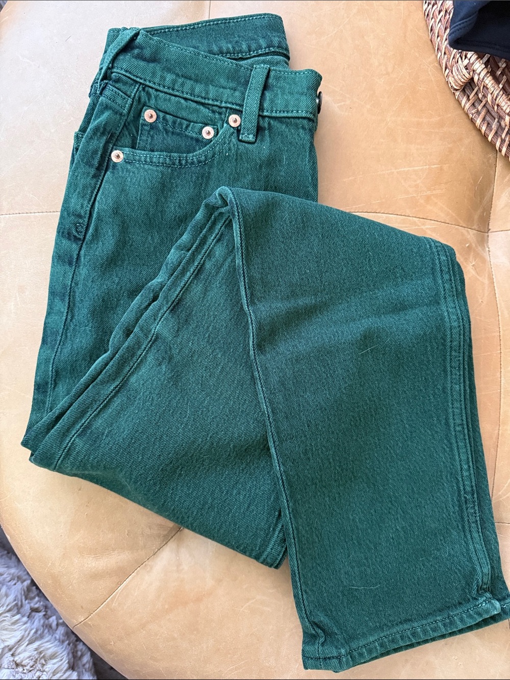 Gap Forest Green 90s High-Rise Straight-Leg Jeans